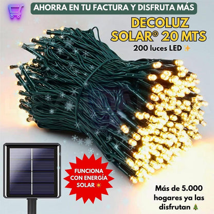 🎄 Decora tu Navidad sin gastar de más ✨ | Luces DecoLuz Solar® 20 mts