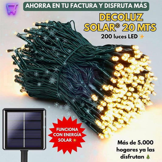 🎄 Decora tu Navidad sin gastar de más ✨ | Luces DecoLuz Solar® 20 mts