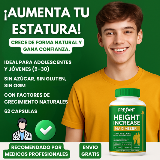 ⭐ Aumenta tu Estatura Naturalmente | Height Increase Maximizer® x 62 Capsulas | Precio especial Black friday