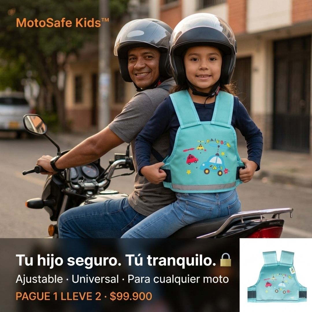 MotoSafe Kids™ | Cinturón de Seguridad para Niños en Moto — Pague 1 Lleve 2
