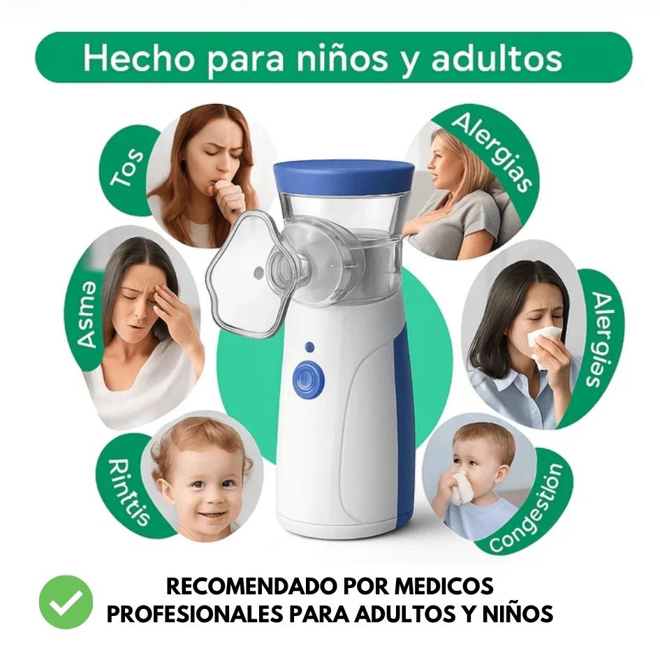 Alivio inmediato para toda la familia | Nebulizador Portátil Profesional® | PROMO 2x1
