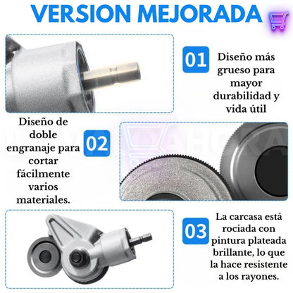 Convierte tu Taladro en una Cortadora de Metal Profesional con el Adaptador CorteX® – 🎁 Incluye guía de corte gratis