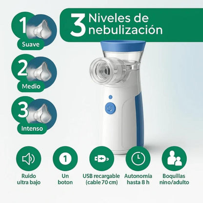 Alivio inmediato para toda la familia | Nebulizador Portátil Profesional® | PROMO 2x1