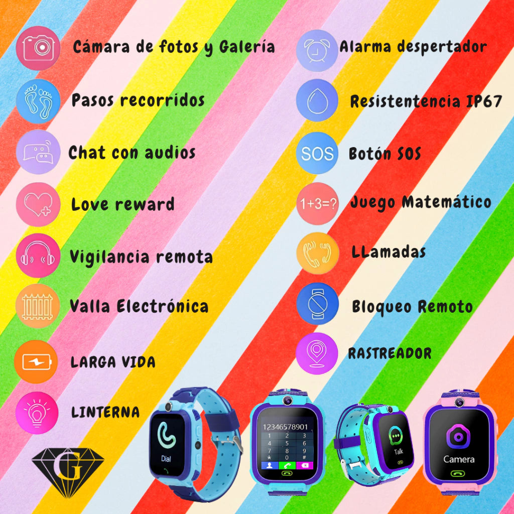 💖🧒 Mantén a tus hijo siempre seguros | Reloj Inteligente Q12®