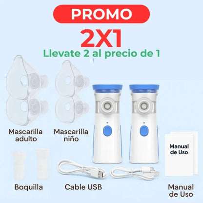 Alivio inmediato para toda la familia | Nebulizador Portátil Profesional® | PROMO 2x1