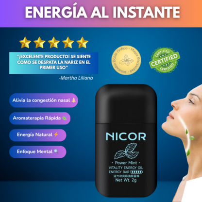 Respira Mejor y Llénate de Energía ⚡ con el Inhalador Nasal NICOR® | ¡Envío GRATIS y Descuento HOY!
