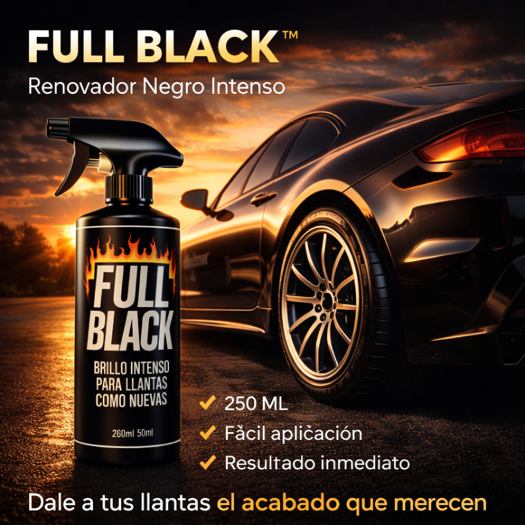 FULL BLACK™ | Devuelve el negro profundo a tus llantas en minutos