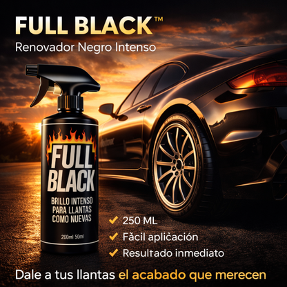 FULL BLACK™ | Devuelve el negro profundo a tus llantas en minutos