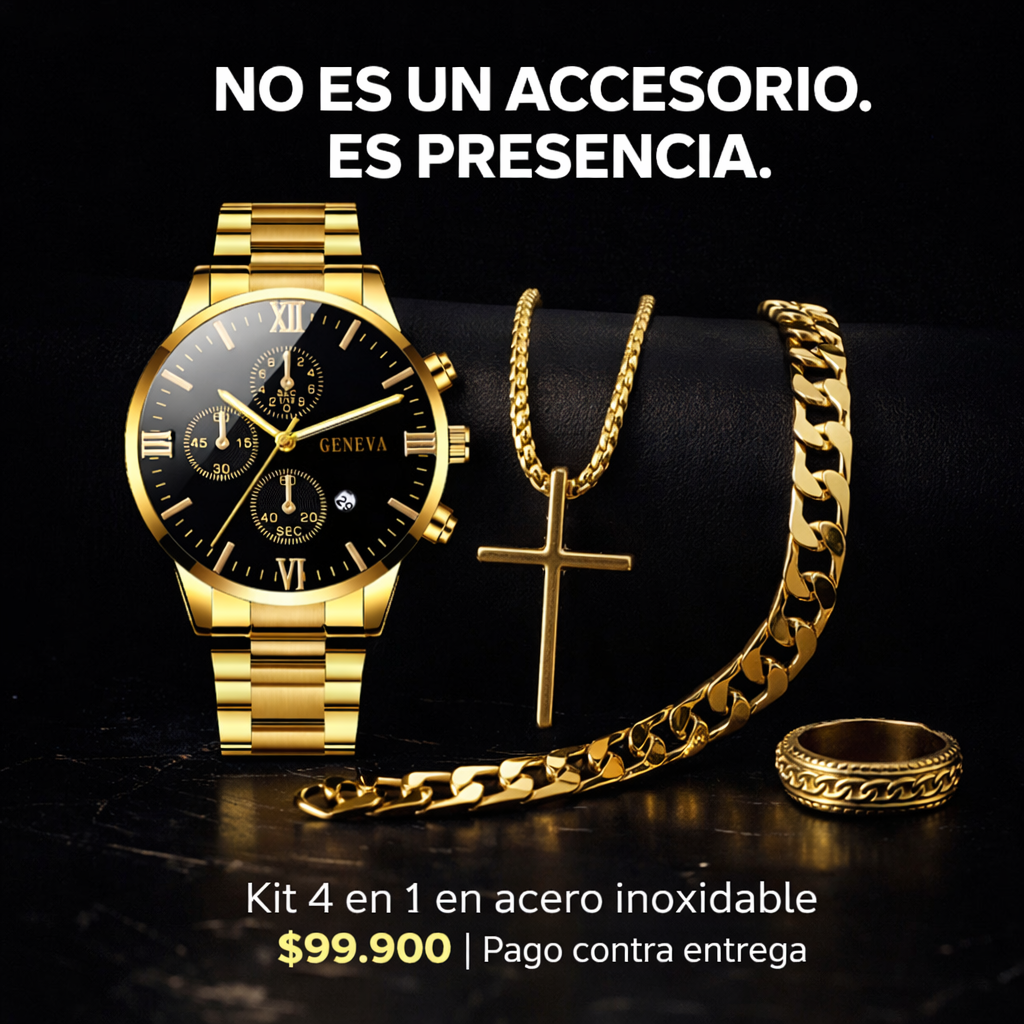 Presencia Imponente | Kit de Lujo 4 en 1 Black Royal™ para Hombre