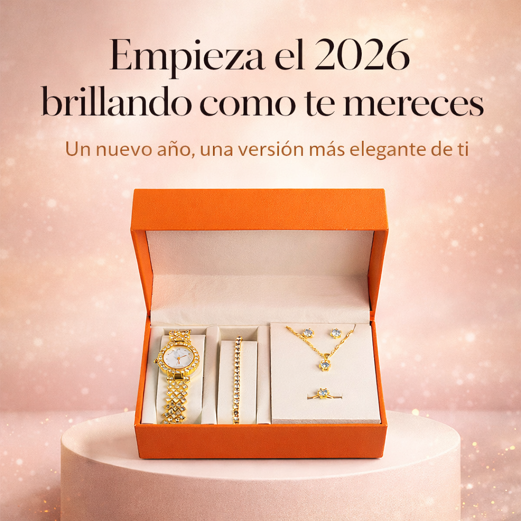 💎 Kit Luxury Dama® | Reloj + Joyas Combinadas para un Look Elegante y Completo