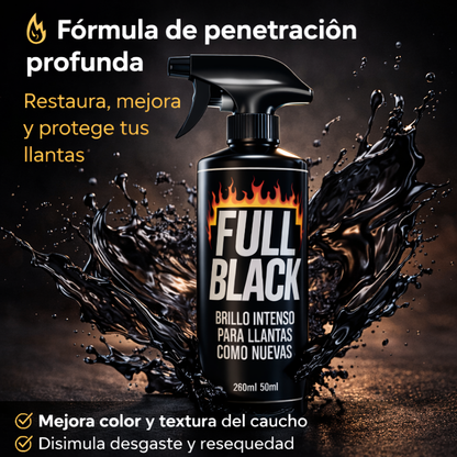 FULL BLACK™ | Devuelve el negro profundo a tus llantas en minutos