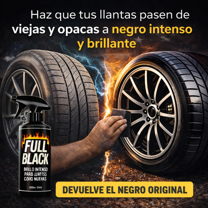 FULL BLACK™ | Devuelve el negro profundo a tus llantas en minutos