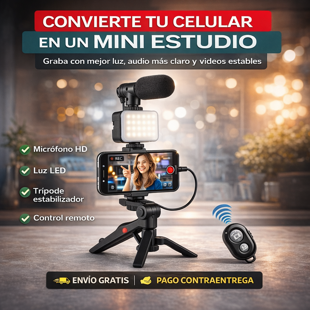 Convierte tu celular en un mini estudio | CREATOR PRO KIT™ 3 EN 1