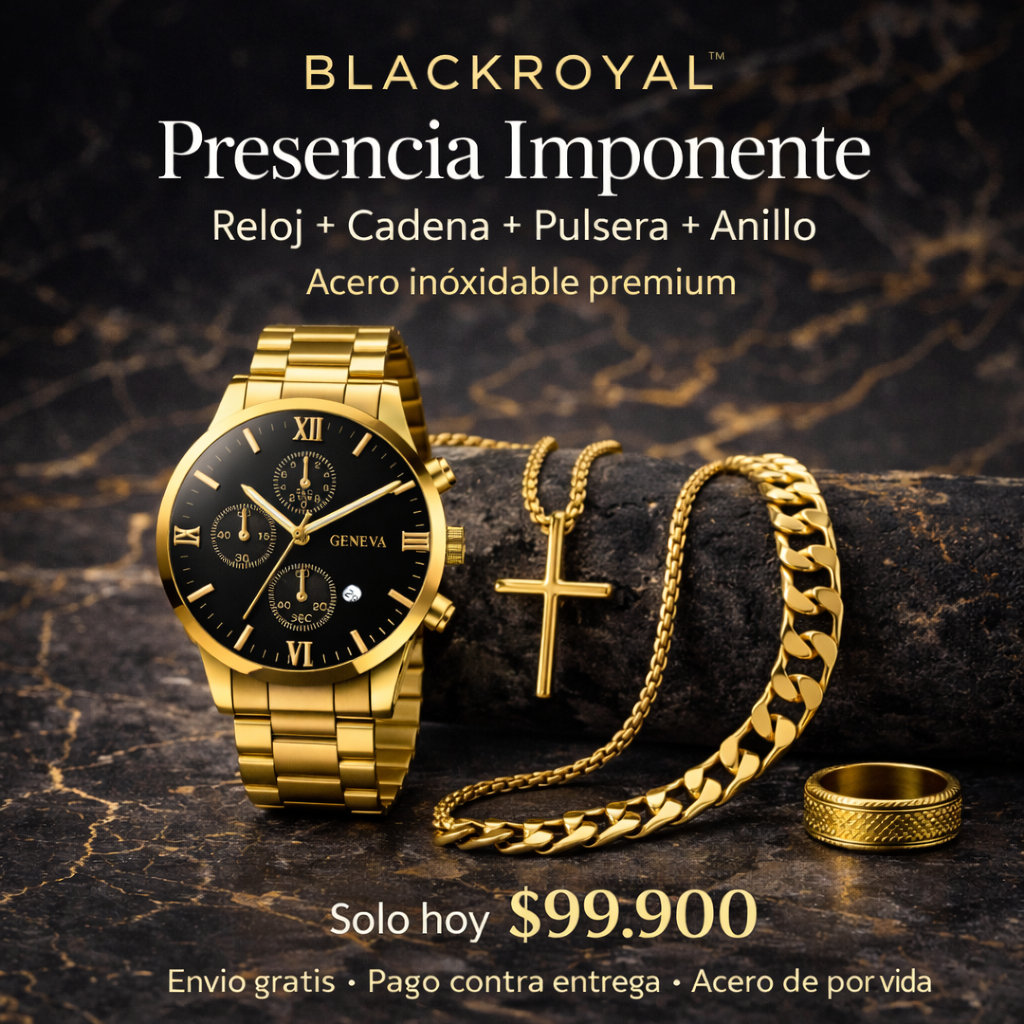 Presencia Imponente | Kit de Lujo 4 en 1 Black Royal™ para Hombre