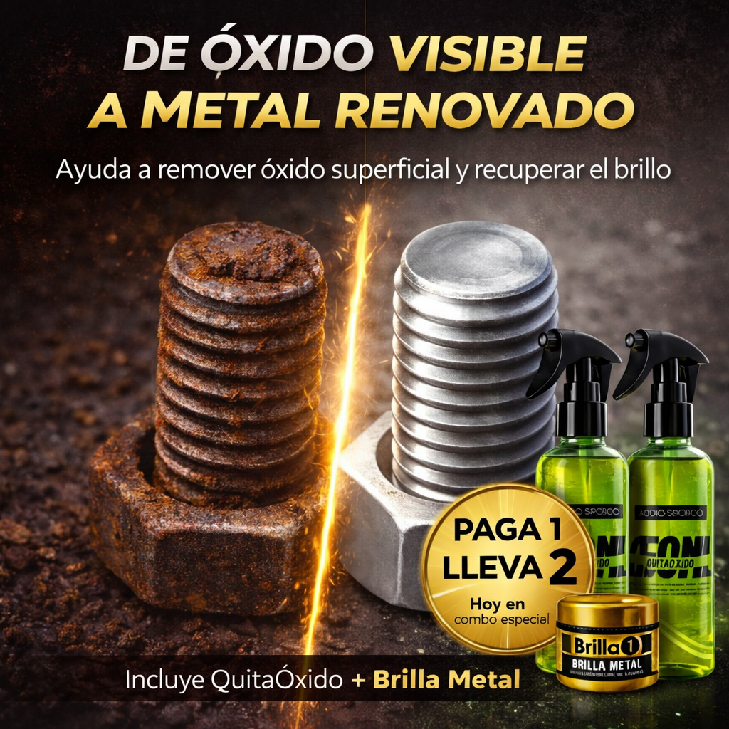 🔥 PAGA 1 LLEVAS 2 | QuitaÓxido ADDIO 250ml + Crema Brilla Metal GRATIS