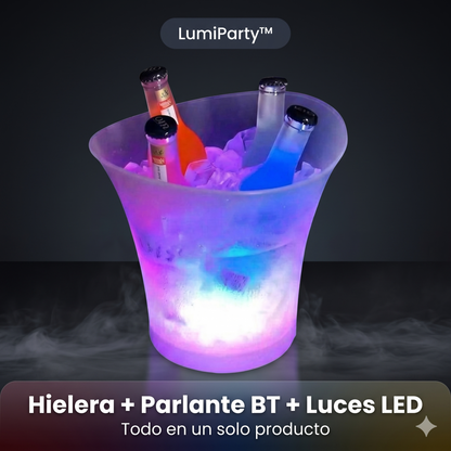 LumiParty™ | Hielera con Parlante Bluetooth y Luces LED RGB 5L
