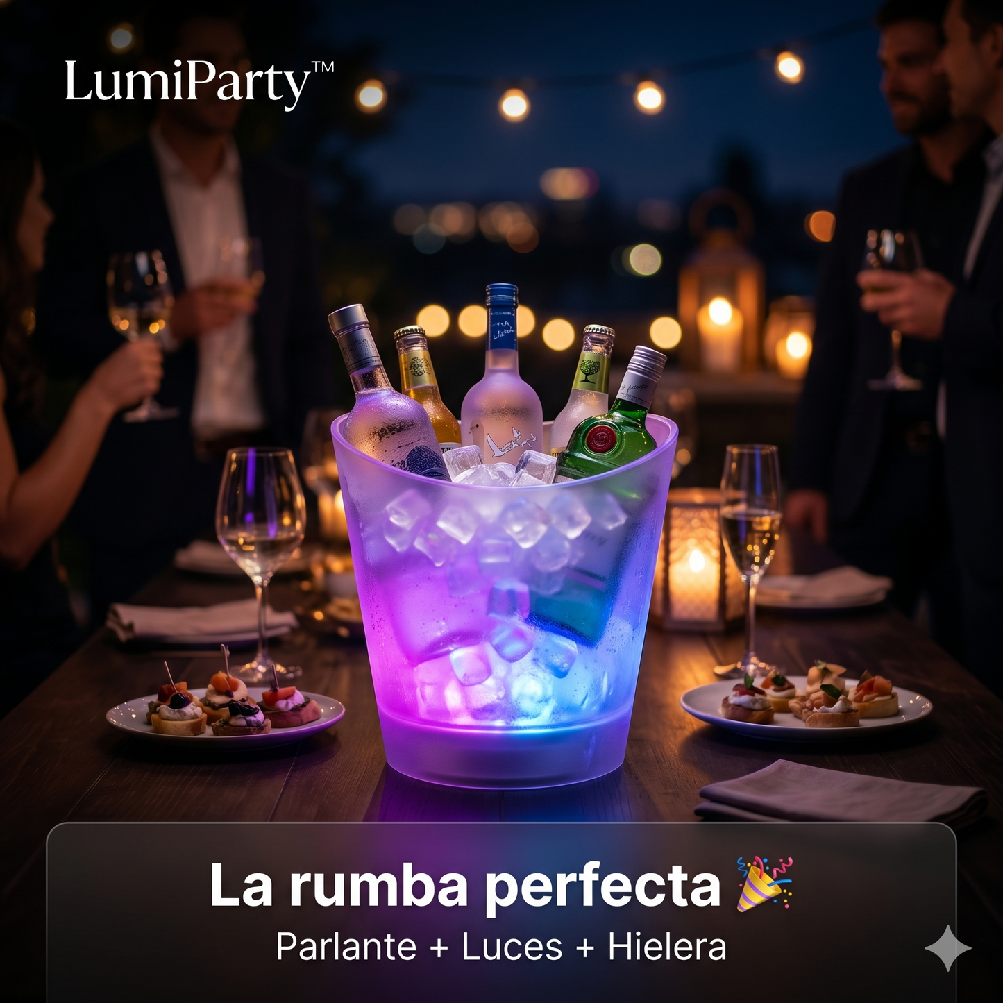 LumiParty™ | Hielera con Parlante Bluetooth y Luces LED RGB 5L