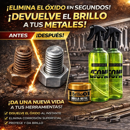 🔥 PAGA 1 LLEVAS 2 | QuitaÓxido ADDIO 250ml + Crema Brilla Metal GRATIS