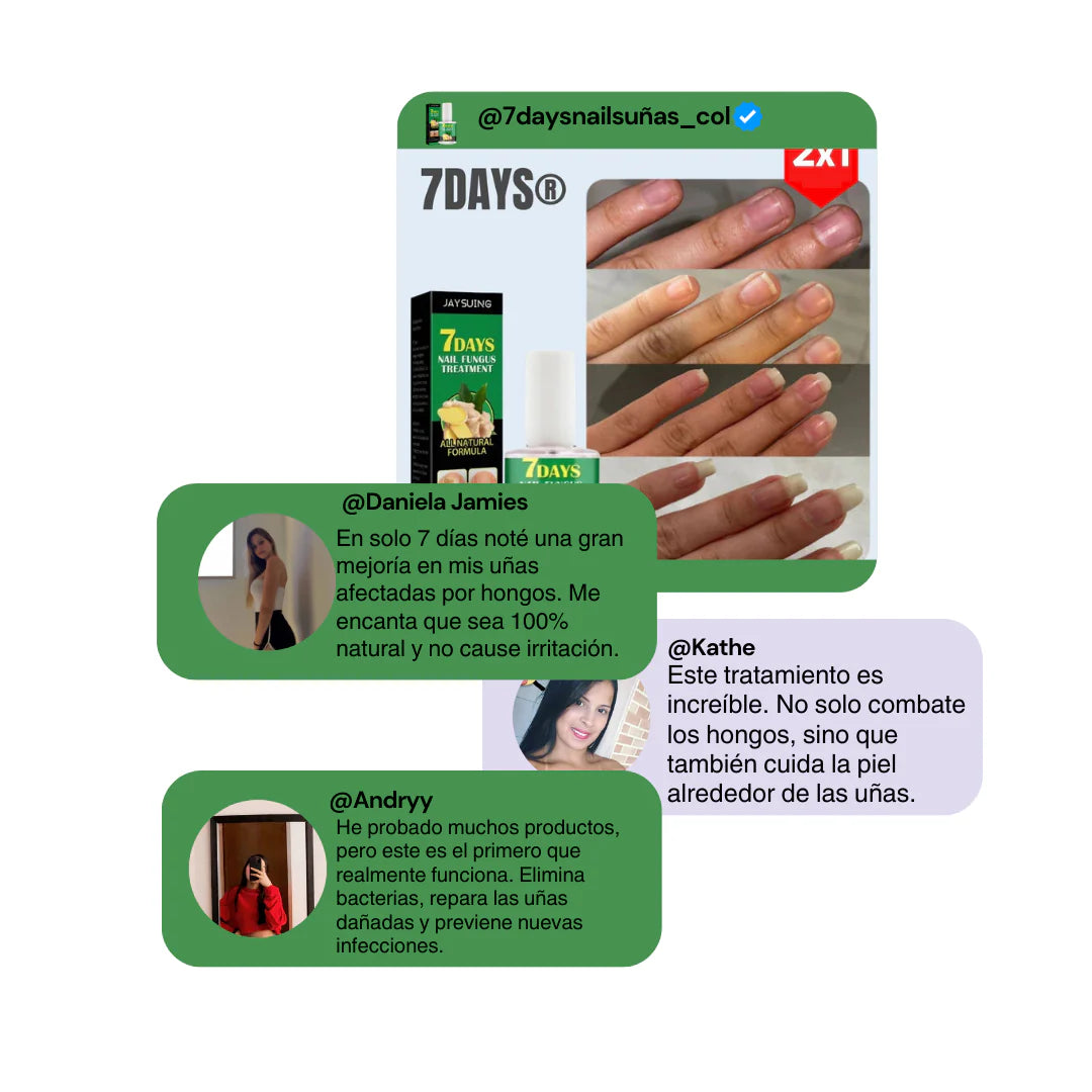 Fuerza + Crecimiento 3X en tus uñas con Base Endurecedora 7Days Nails® — ¡Paga 1 y Lleva 3!